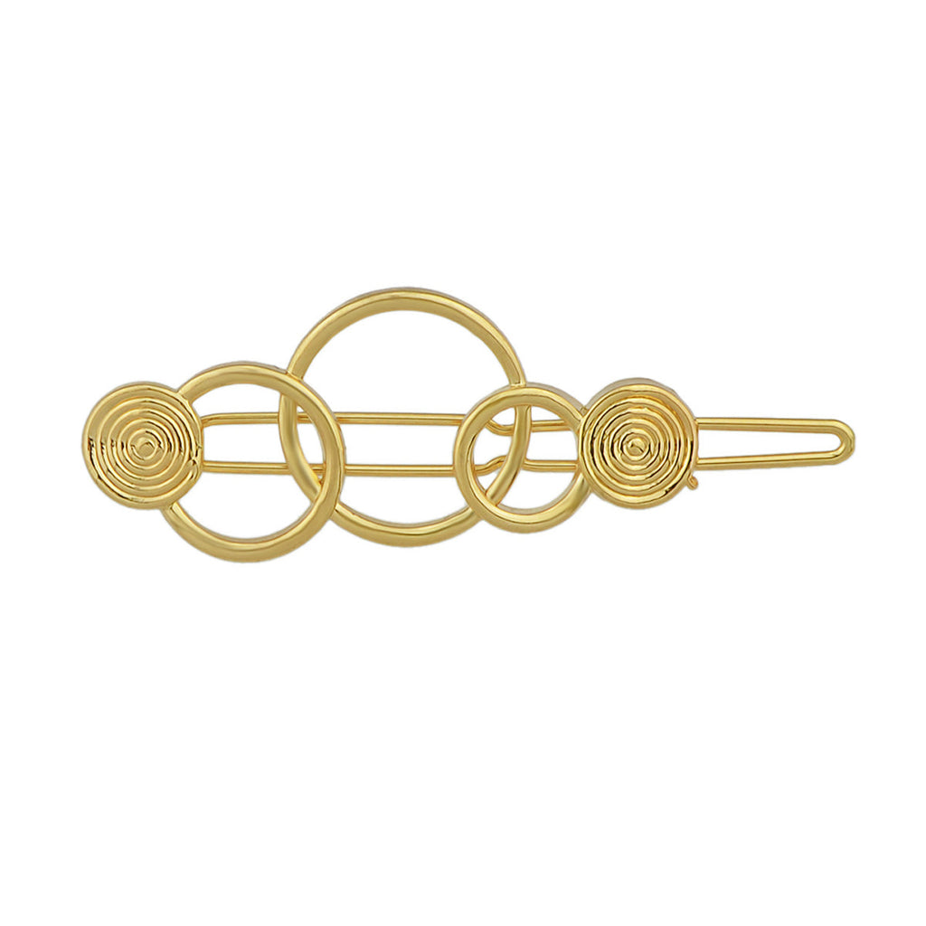 Luxe Circle Hair Grips - Gold