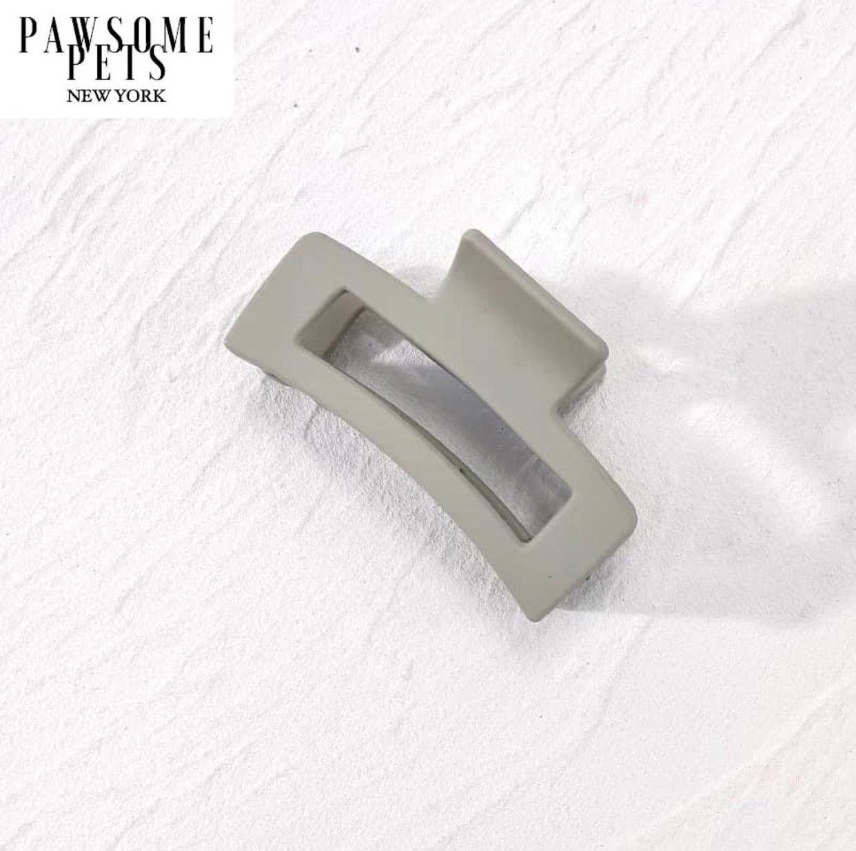 Luxe Jumbo Hair Claw - Slate Grey