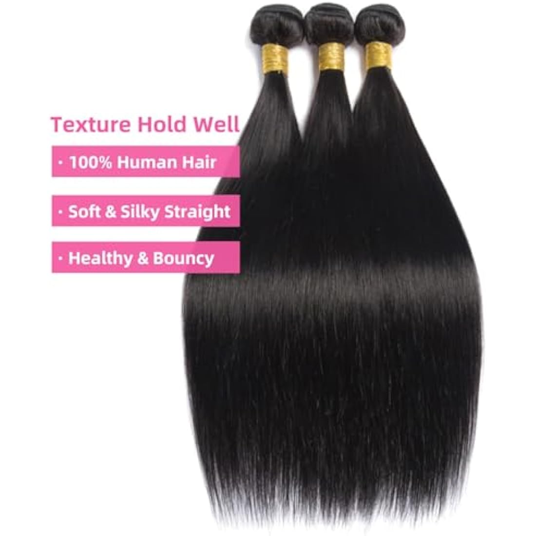 Straight Hair Bundle Set - Brazilian Virgin Human Hair 12A Grade