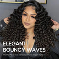 Bouncy Deep Wave Wig - Voluminous Density Ready to Wear Human Hair