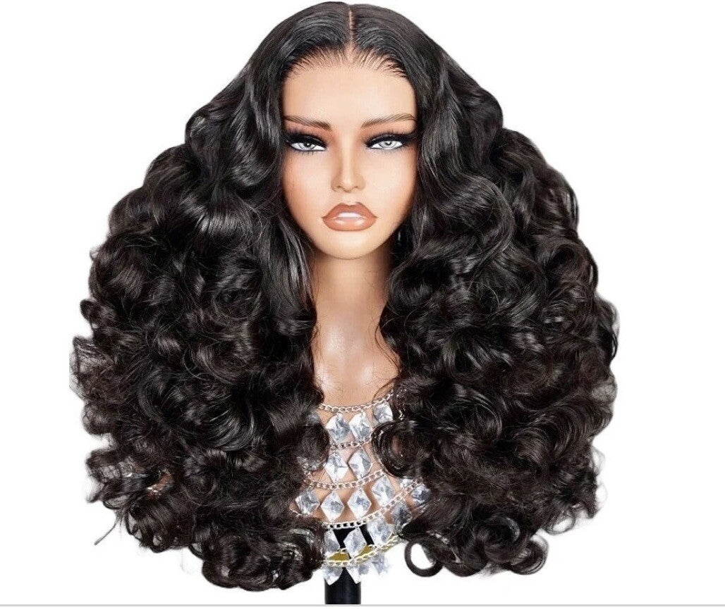 Chic Luxe Hair Full Glueless Wear & Go Bouncy Curly Lace Front Wig | 100% Human Hair