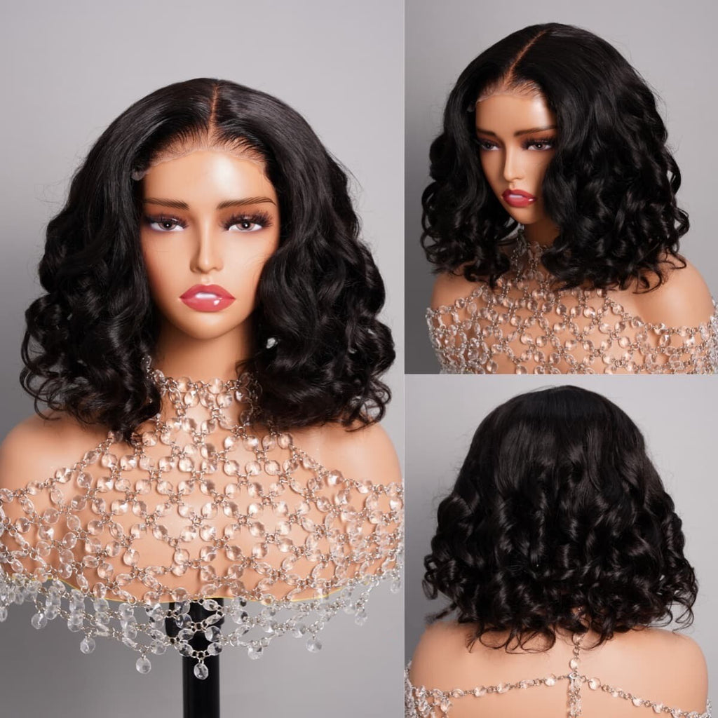 Glueless Wear & Go Curly Short Bob Wig | 250% Density | 100% Human Hair