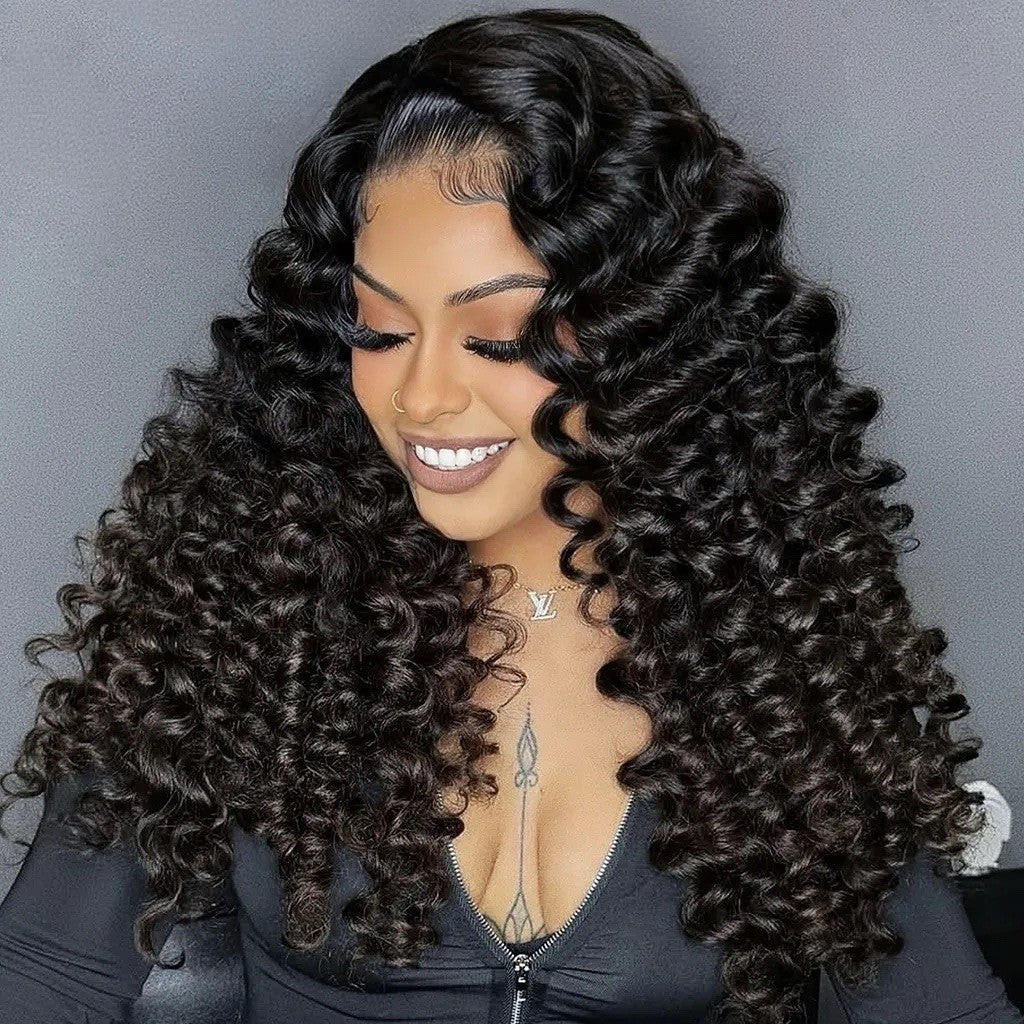 Bouncy Deep Wave Wig - Voluminous Density Ready to Wear Human Hair