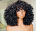Raw Vietnamese SDD Bouncy Curly Glueless Fringe Bob Wig | 250% Density