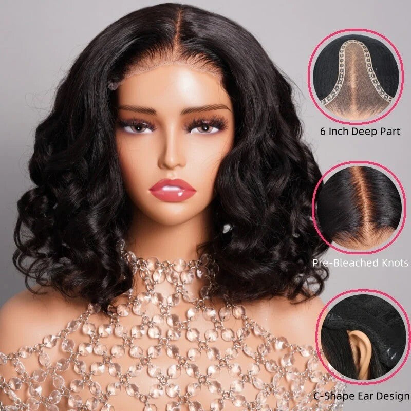 Glueless Wear & Go Curly Short Bob Wig | 250% Density | 100% Human Hair