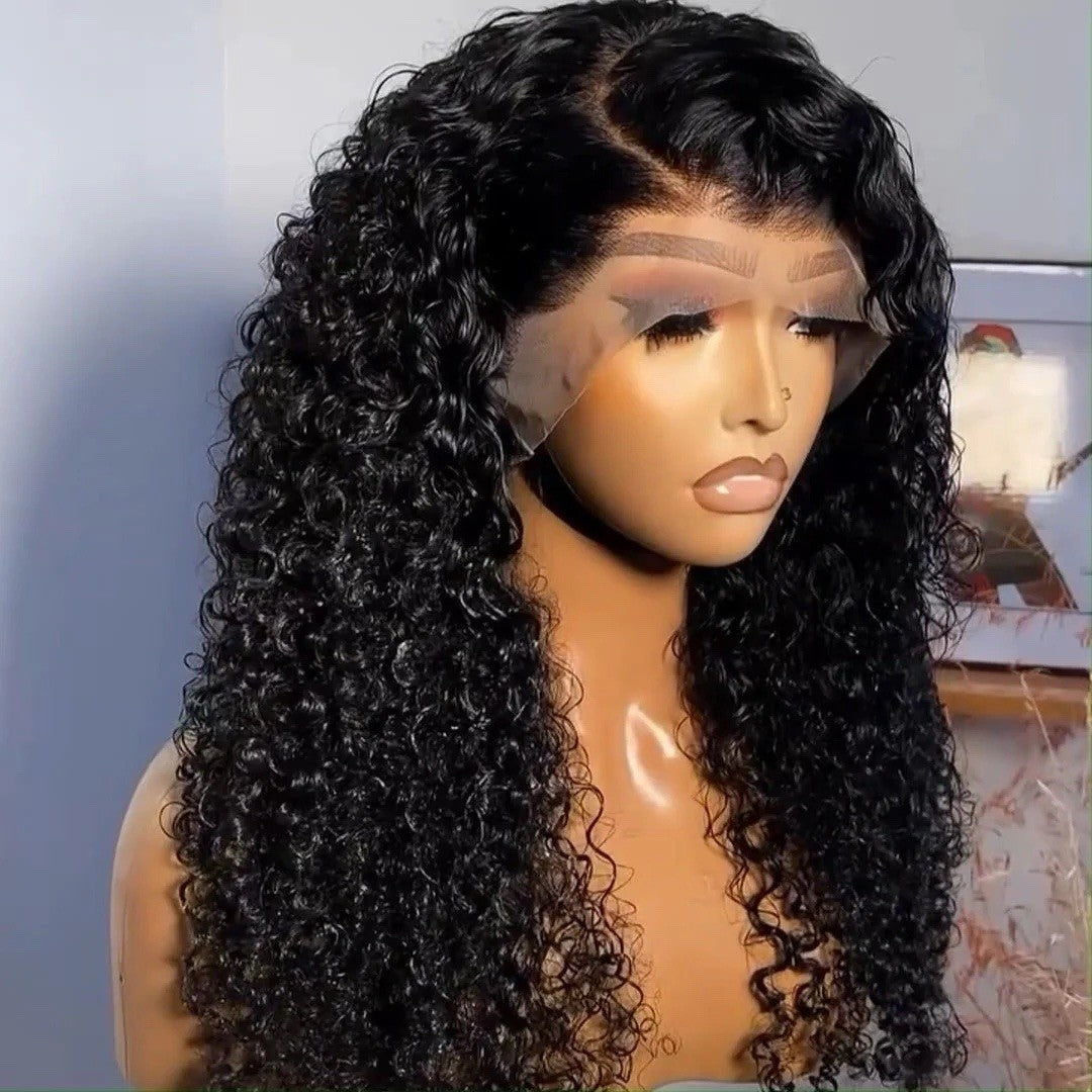 Kinky Curly Wave Wig - Glueless Pre-Plucked Bleached Lace Front 250% Density