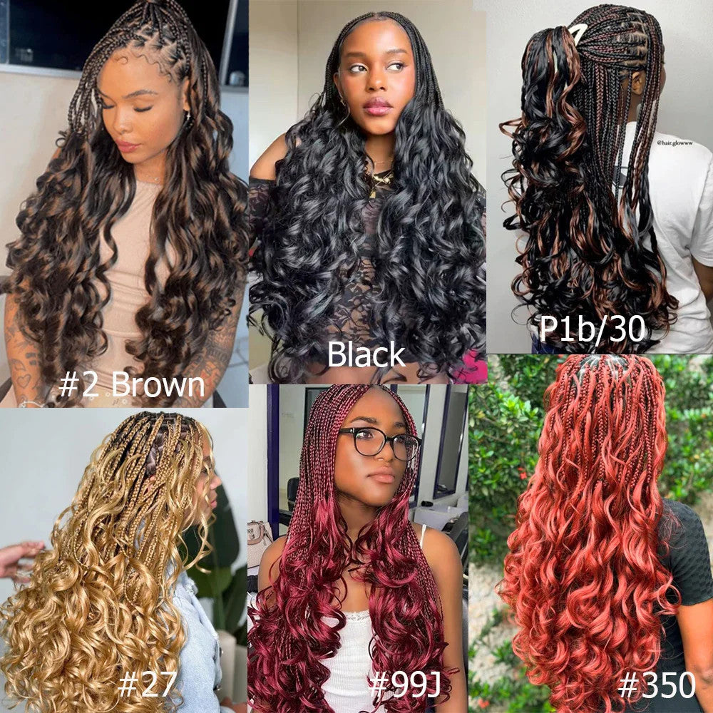 100g Human Hair Bulk for Braiding - French Curls, Boho Braids, Loose Wave