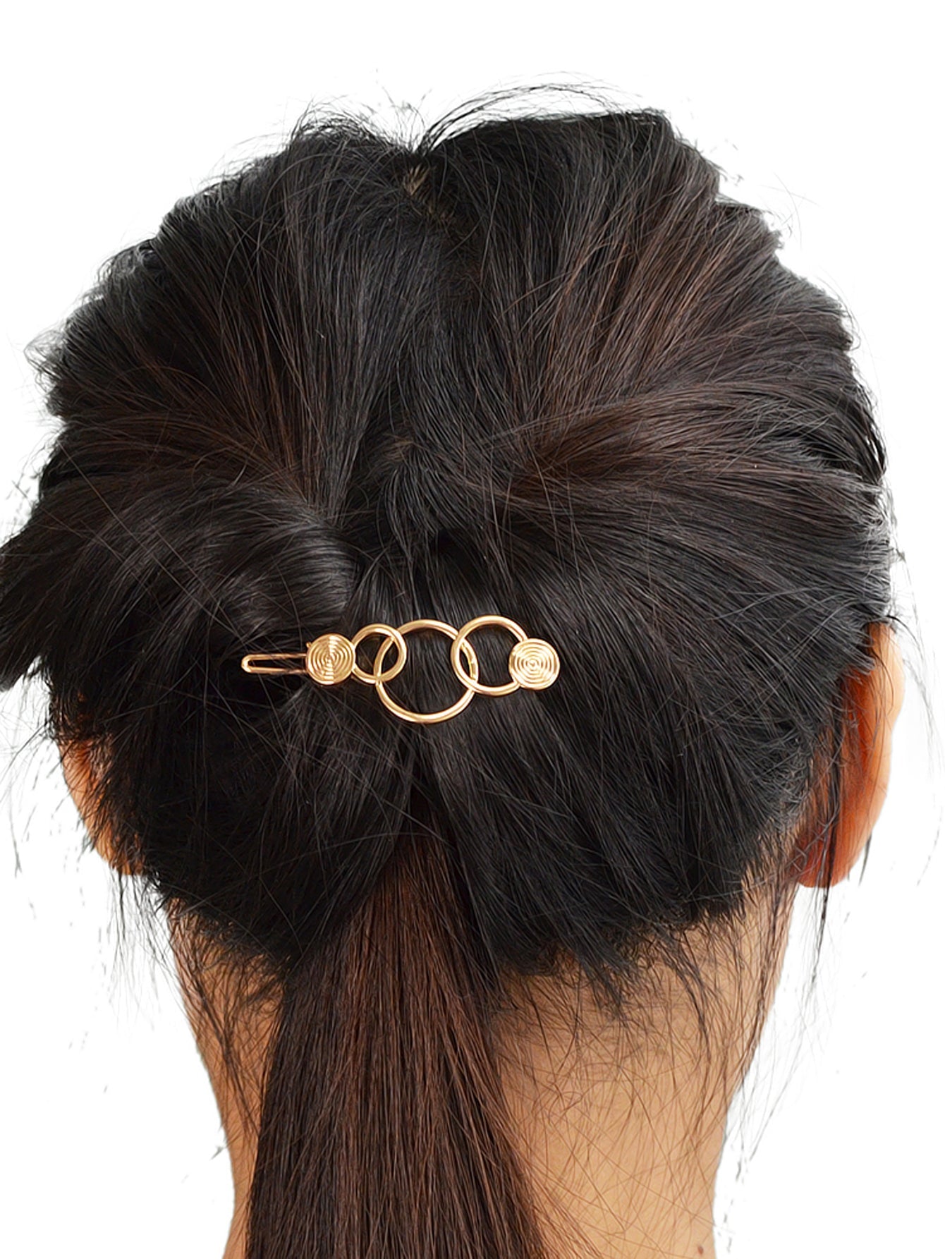 Luxe Circle Hair Grips - Gold