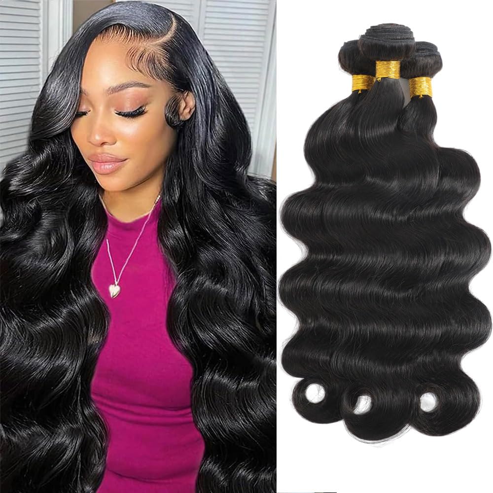Body Wave Hair 3 Bundle Set - Brazilian Virgin Human Hair