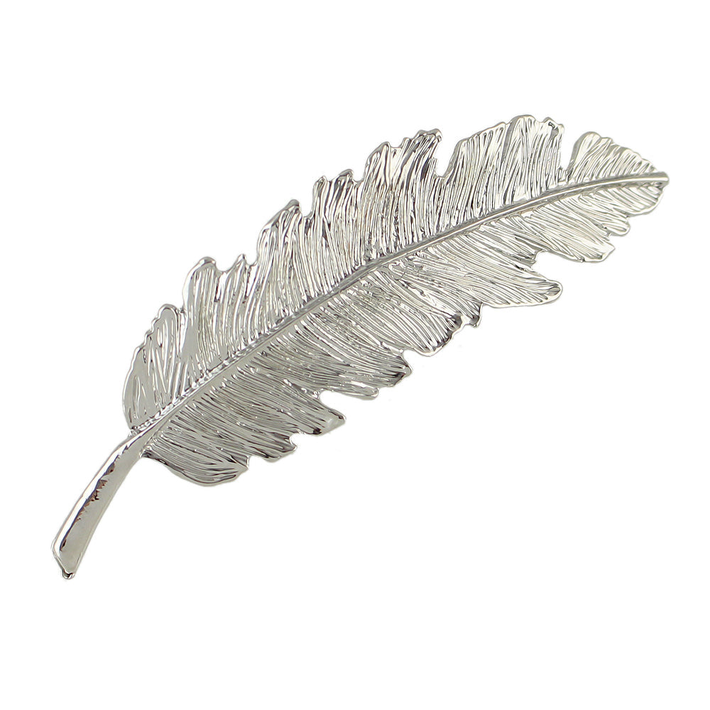 Luxe Feather Hair Clips - Gold & Silver