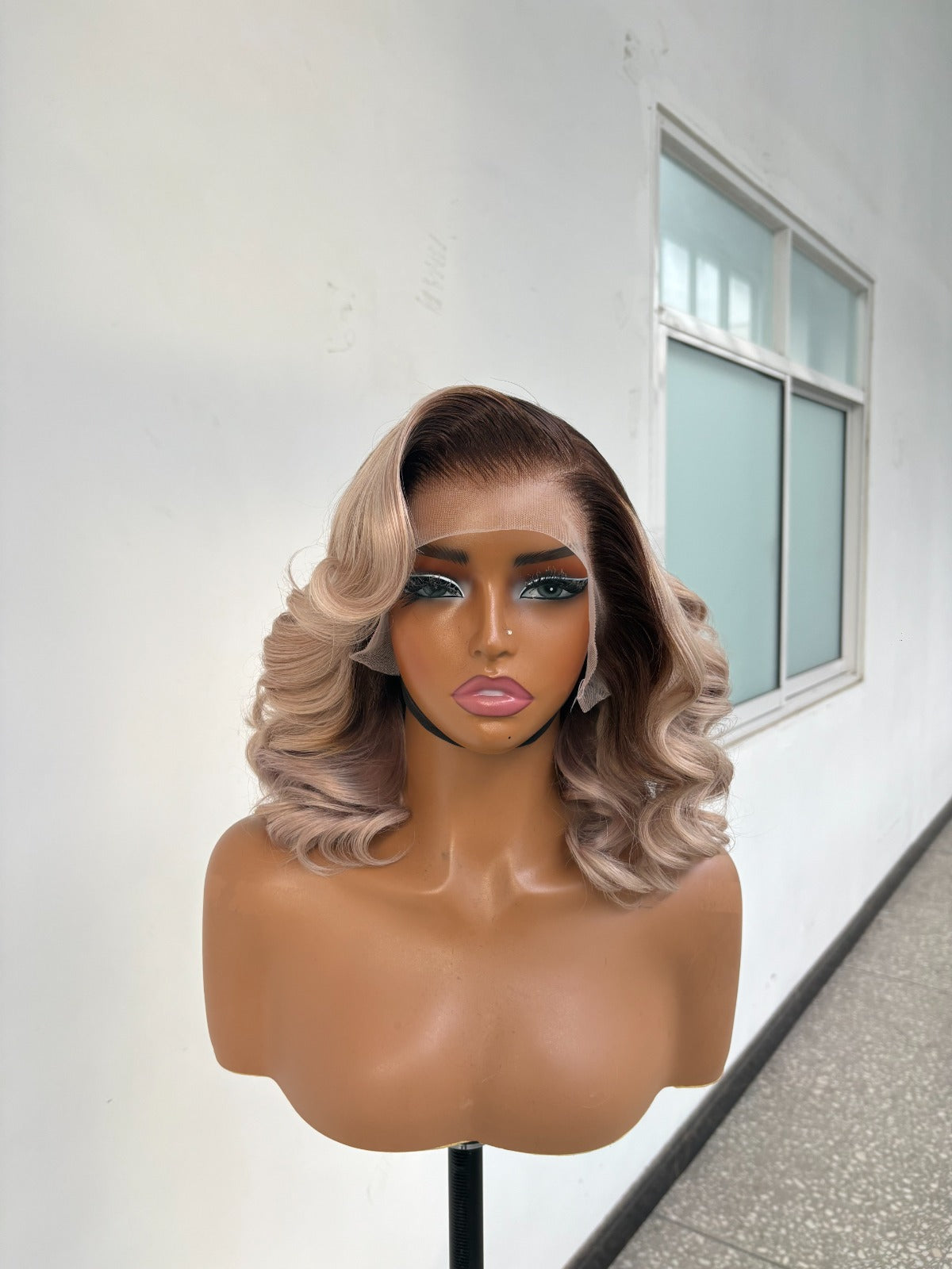 Curly Short Bob Wig - Glueless Ready to Wear Human Hair 250% Density