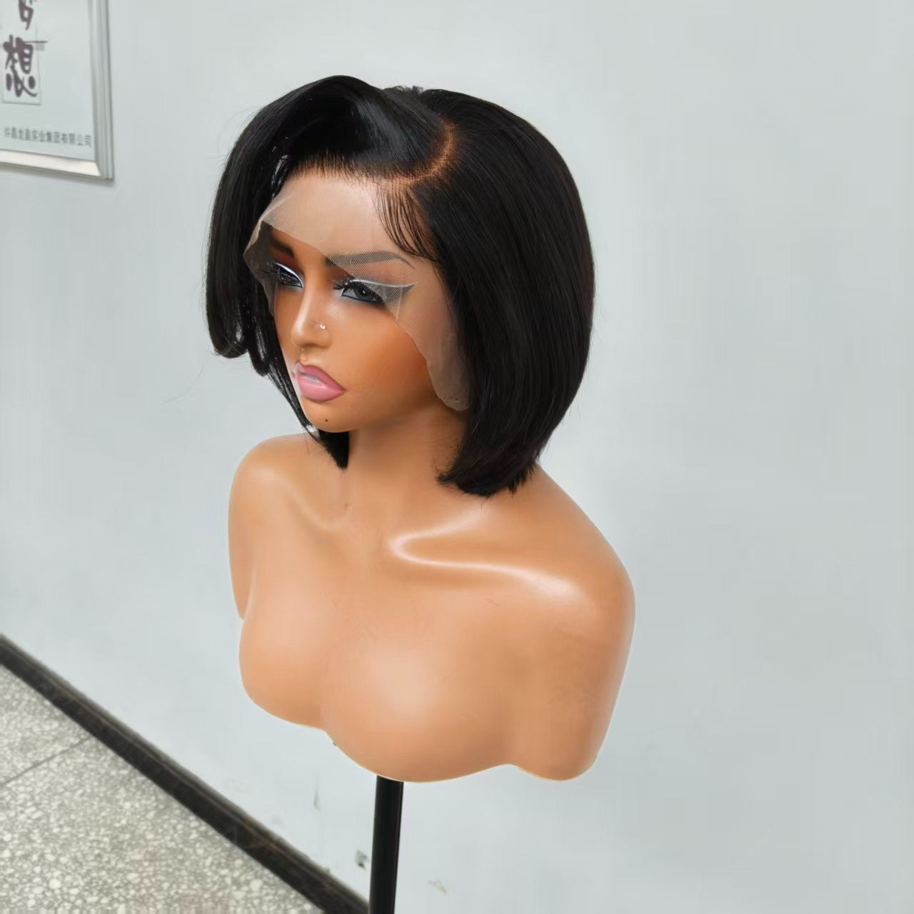 Short Bob Lace Front Wig - Glueless Pre-Styled Human Hair