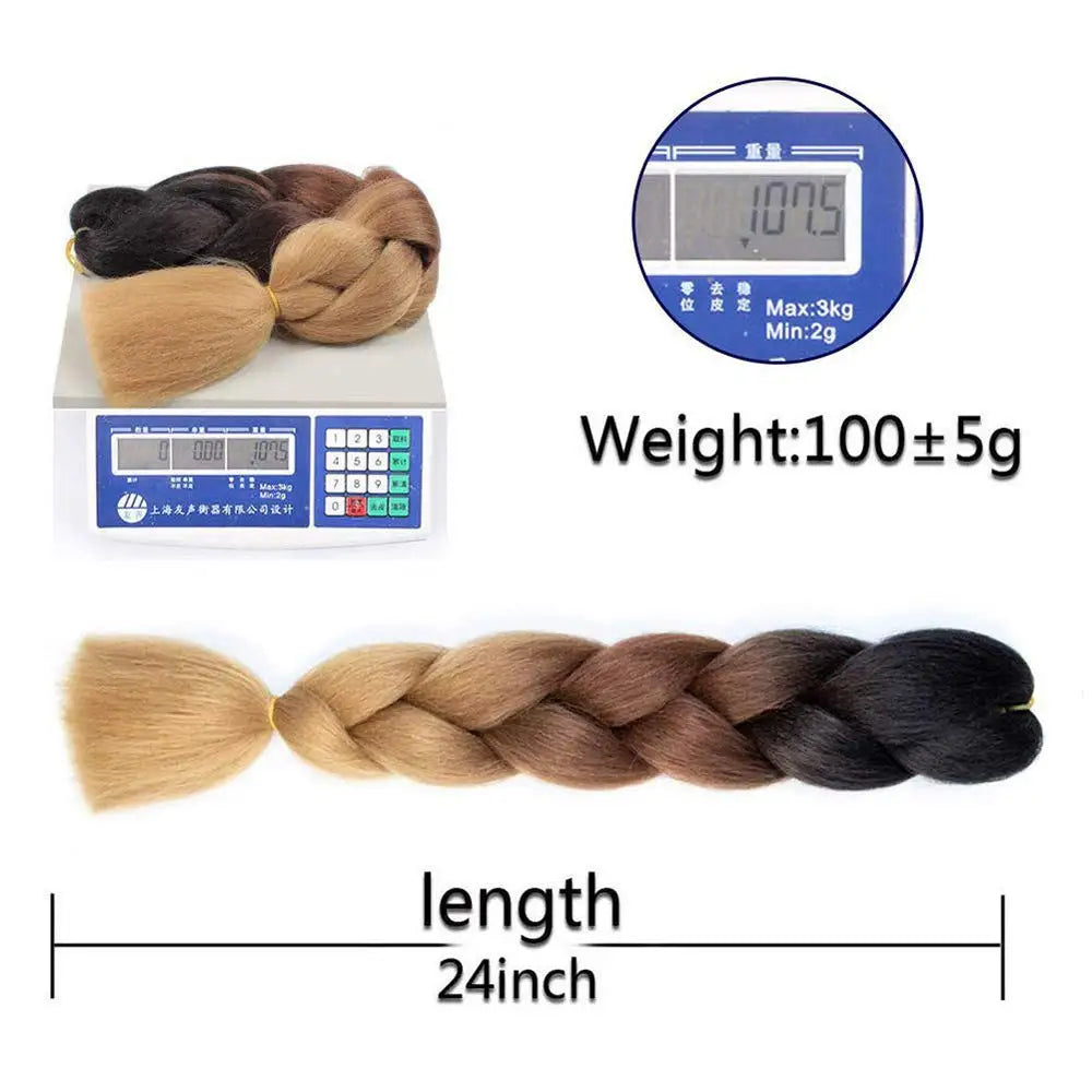 Ombre Jumbo Braiding Hair - Synthetic 24 Inch
