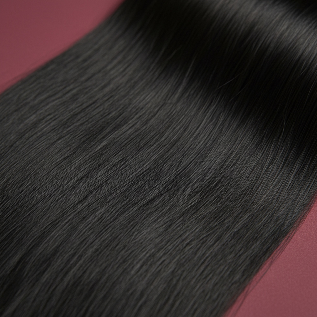 Black Straight Hair Detail Shot