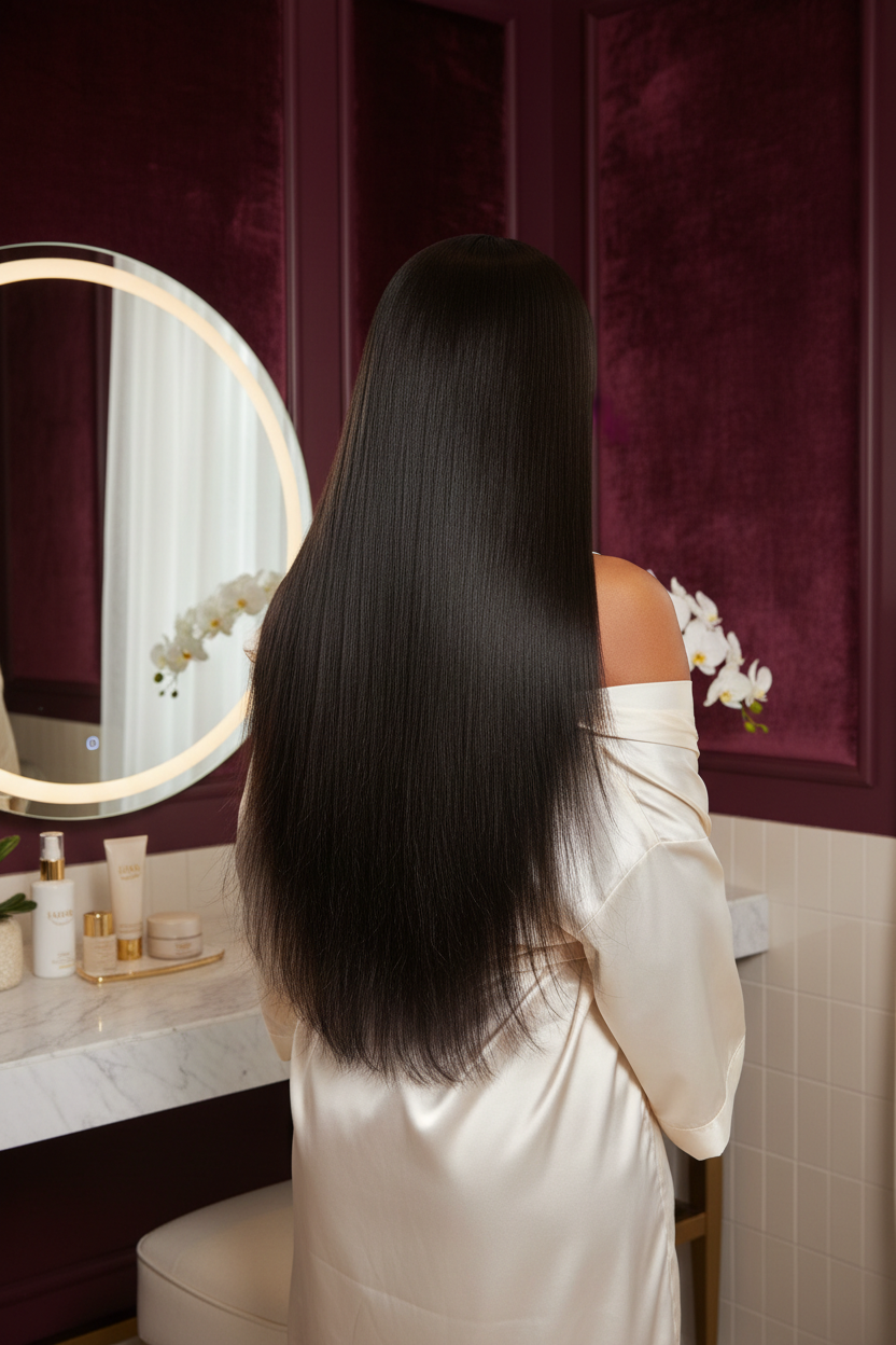 Black Straight Hair Lifestyle Shot