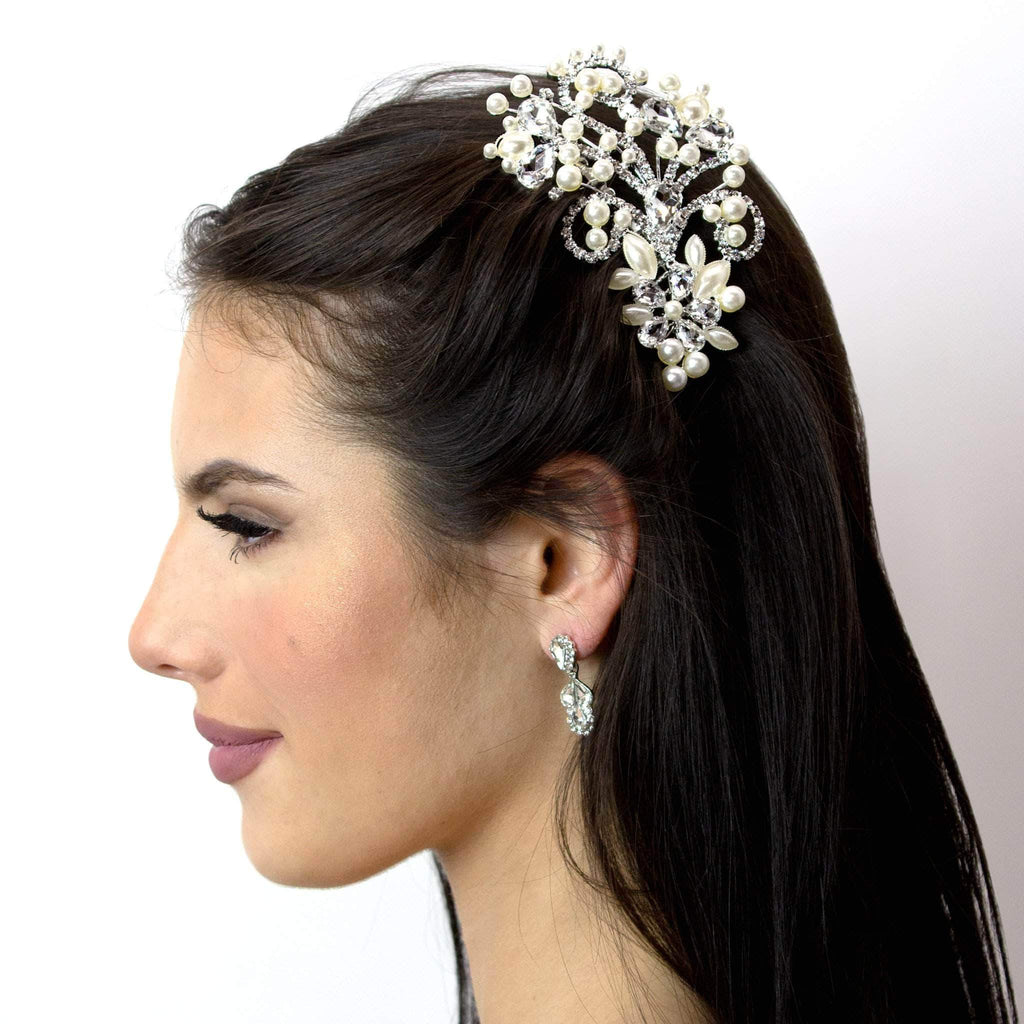 Luxe Floral Breeze Hair Comb - Sterling Silver