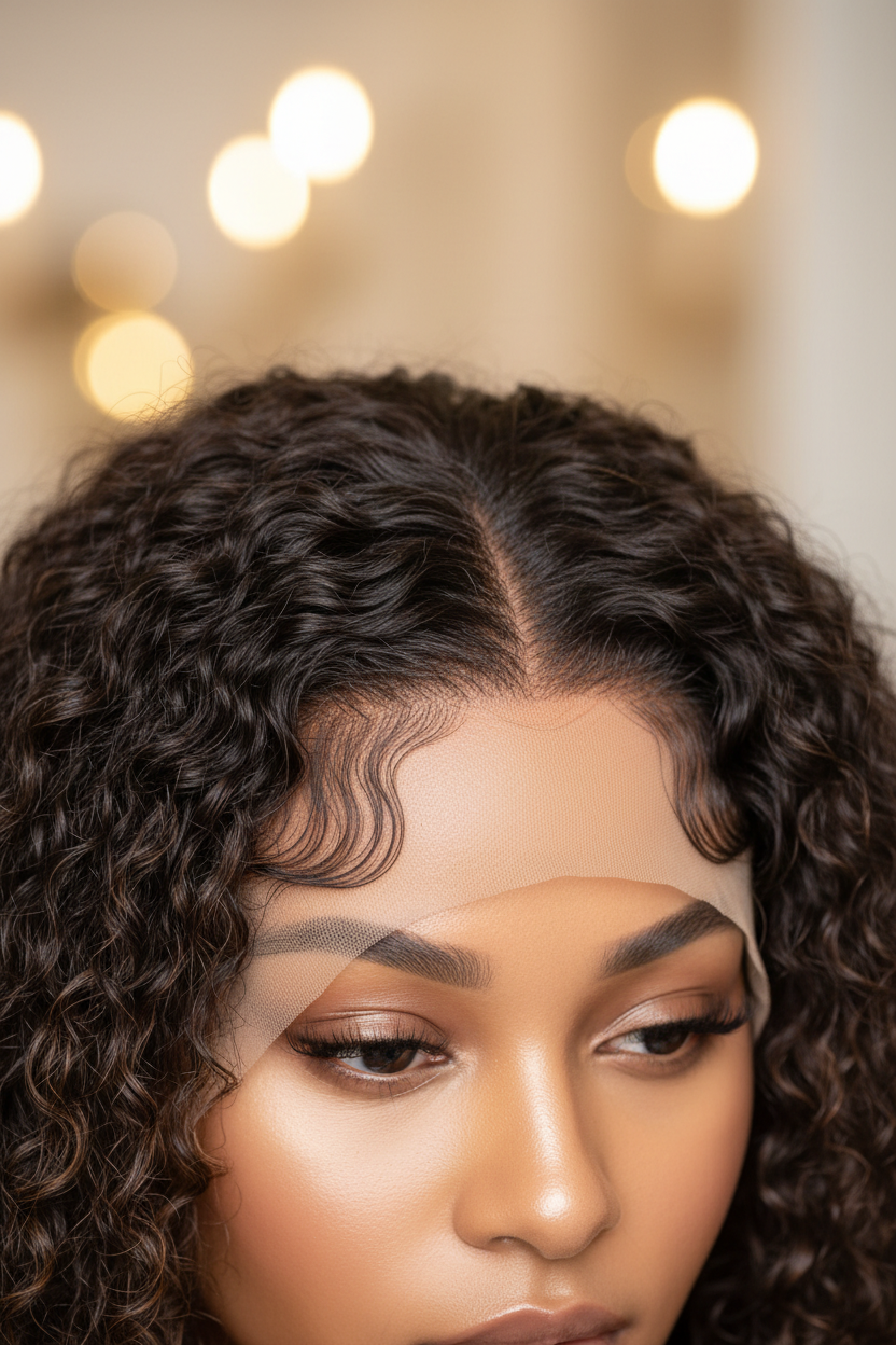 HD lace detail close-up