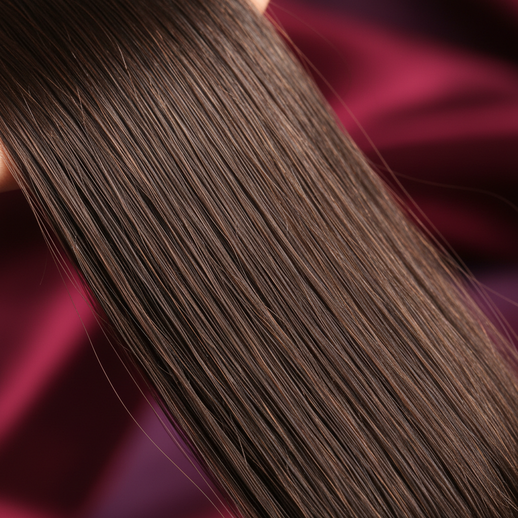Raw Straight Hair Detail Shot